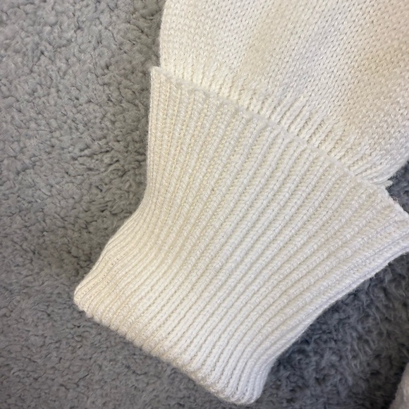 Aspen zip up light weight sweater jacket white size medium preowned - Picture 6 of 10